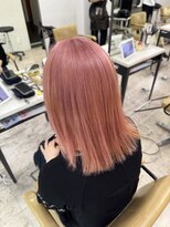 アジールヘア 所沢プロペ通り店(agir hair) コーラルピンクベージュハイトーンケアブリーチ所沢韓国