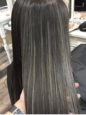 ☆grow 渋谷☆ナチュラルハイライトのグレージュストレート