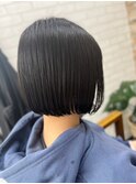 デザインカラー／レイヤーカット/ウエットヘア/オリーブベージュ