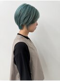 ショート×ターコイズグリーン
