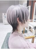 ウルフヘアデザインカラー/ホワイトシルバー