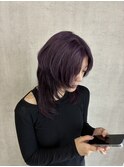 ラベンダーグレージュ ラベンダーパープル レイヤーカット