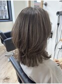 ミディアムレイヤー×白髪ぼかしカラー30代40代50代