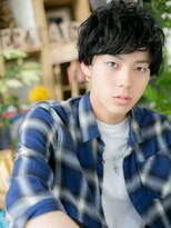 カバーヘア ブリス 川口(COVER HAIR bliss)&nbsp;■ランダムパーマミニウルフ黒髪マッシュ10川口10代20代30代