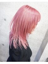 ヘアテリア リュウ 大塚(hair teria ryu) フルブリーチ/ペールピンク/ミディアムウルフ