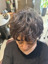 カラー(calla)&nbsp;大人艶ショート×白髪ぼかしパーマ