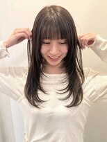 ドルセプラタ(Dulce plata) 【kaN.】ミディアムレイヤー×顔周りレイヤー×ベージュカラー