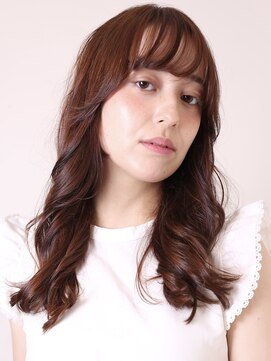 ヨファヘアー 岡本店(YOFA hair) 似合わせカット20代30代40代レイヤーロングミルクブラウン0805