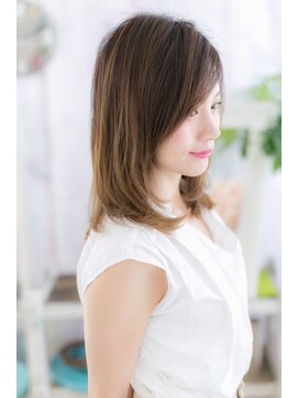 ミック ヘアアンドビューティー 大山店(miq  Hair&Beauty) 縦長フォルムで小顔◎清楚系セミディb
