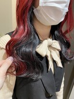 アイコニック 天神店(ICONIQ)&nbsp;レッドが目立つ逆インナーカラー☆