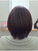 秋色ショートボブ