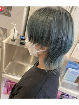 ヘアスタジオニコ(hair studio nico...) ターコイズグリーンウルフ★