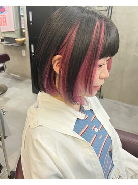 ヲタクに美容室は難しい。 デザインカラー×ローズピンク