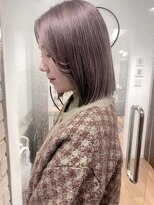アトリエココ(Atelier coco.) ぷつっとボブ×透明感クリームベージュ 札幌美容室Atelier coco.
