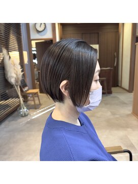 コレット(COLLET) 髪質改善×脱白髪染めショートボブ♪