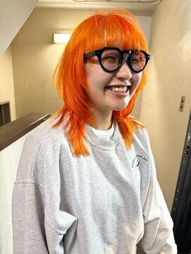 ソイ 下北沢(soi) 【Orange】ウルフ_伸ばしかけマッシュウルフ_オレンジ