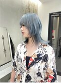 ウルフカット/ペールブルー/ブルベヘアカラー/名古屋美容院