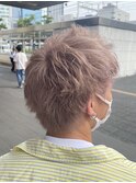 メンズカットブリーチダブルカラーハイライトハイトーンショート