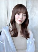 ◎大人綺麗なスタイル 顔まわりカット セミロング ロング