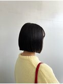 松山市/20代/30代/40代/ぱつんと切りっぱなしボブ