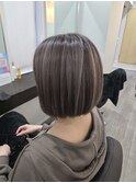 ハイライト/ミルクティーグレージュ/ボブ/千葉