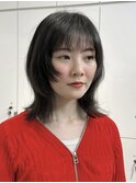 イメチェン外ハネボブ美髪ワイドバング顔周りレイヤーボブ/原宿