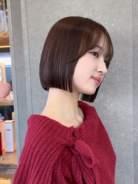 ロンド 表参道店(Lond) くびれヘア/アプリコットオレンジ/ボブ/髪質改善/縮毛矯正