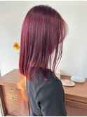 ブリーチなし◎秋の暖色カラー×くびれミディで色っぽ