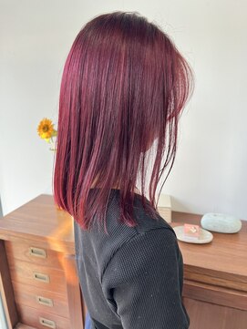 ヘアー アイス 御器所本店(HAIR ICI) ブリーチなし◎秋の暖色カラー×くびれミディで色っぽ