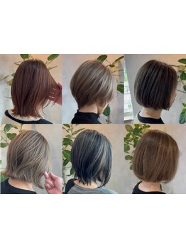 【小牧/髪質改善】白髪をぼかすハイライトでお悩み解消。楽しむ大人のデザインカラー