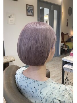 ノトマニア(NOTO MANIA) ブリーチベース×ラベンダーピンクの高発色ボブ