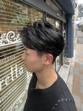 バレッタ(Barretta by neolive) フェザーパーマ/ニュアンスパーマ/センターパート/メンズカット