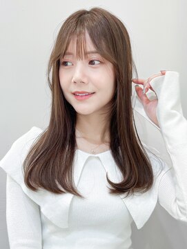 レア 表参道(L'ea) 大人ガーリーダークアッシュ似合わせカットミディアムレイヤー