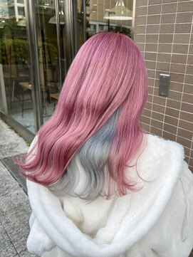 エレン 新百合ヶ丘店(ELEN) 【ブリーチ2回～】ホワイトピンク/インナークリアブルー