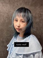 ルフレ 新宿歌舞伎町店(Reflet)&nbsp;ウルフカット/韓国ウルフ/デザインカラー/ベビーブルー