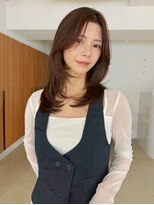 フィルムス 千葉(FILMS)&nbsp;ミルクティーベージュ/レイヤーボブ/韓国巻き/顔周りカット/千葉
