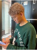 ケアブリーチ2回/ハイトーンベージュ/メンズカラー