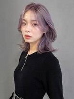 トリニティ(trinity) ブリーチ ダブルカラー レイヤーカット ラベンダーアッシュ
