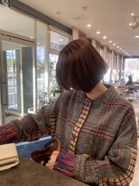 ヘアメイク アース 秋田仁井田店(HAIR & MAKE EARTH)&nbsp;ピンクブラウンミニボブ