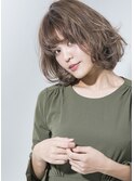 軽やわウェーブのボブスタイル