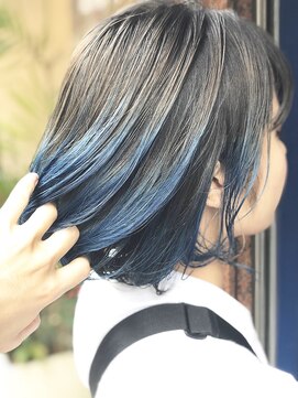 シェリー(cherie) ダークグレージュ×ブルー