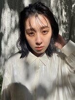 ティメレ 神戸三宮(Timere)&nbsp;シースルーバング（前髪）×アッシュブラック【Timere神戸三宮】