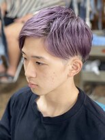 メンズヘアーサロン スウェル(Men's Hair Salon SWELL) 福岡市城南区　ショートパープルカラー