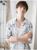 透けバング透明感ハイライトカラー束感ショートM