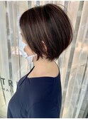 丸みとくびれショートボブ_海浜幕張