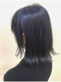 暗髪透明感*ブルーアッシュ【Zina西新】