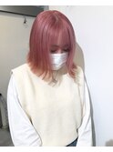 アースカラー くびれヘア デザインカラー ツートンカラー dt29
