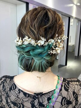 ゲーム 原宿店(GAME) オリーブベージュ/ヘアセット/編み込み/フィッシュボーン/原宿