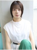天神【BIRTH】外ハネボブ×ペールベージュ×ぶつ切りボブ