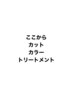 ここからカット、カラー、トリートメント